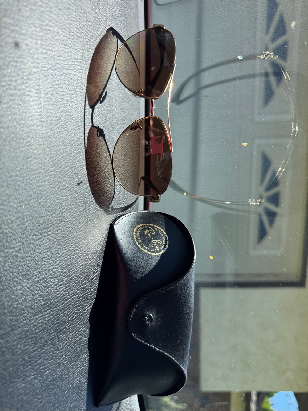 Ray-Ban Gold Frame Brown Lens Aviator Sunglasses